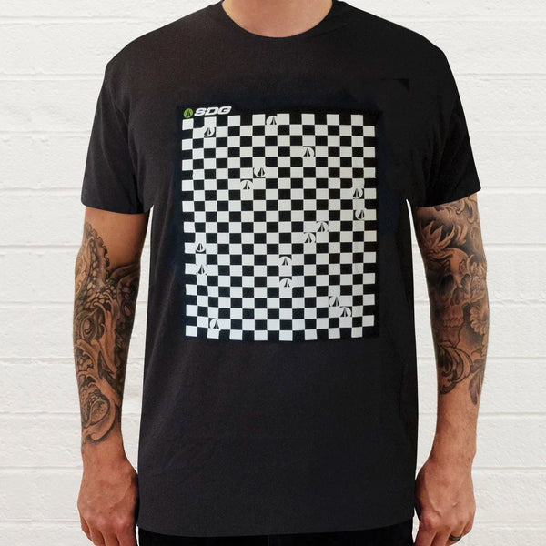 ☆FREEDOM☆ Checkerboard T-shirt black FD24SMTS0280BK SDG Checkers T-Shirt - SDG COMPONENTS